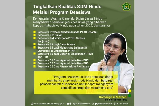 Beasiswa Guru Dan Dosen Hindu Jenjang S1 S3 Sudah Dibuka Cek Syarat