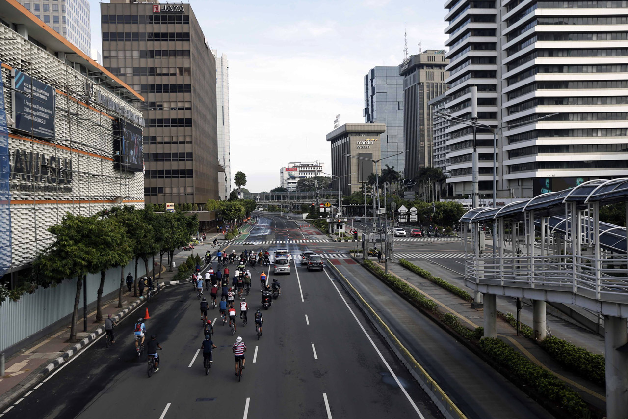 Foto Jalan Mh Thamrin Jakarta Kembali Dibuka