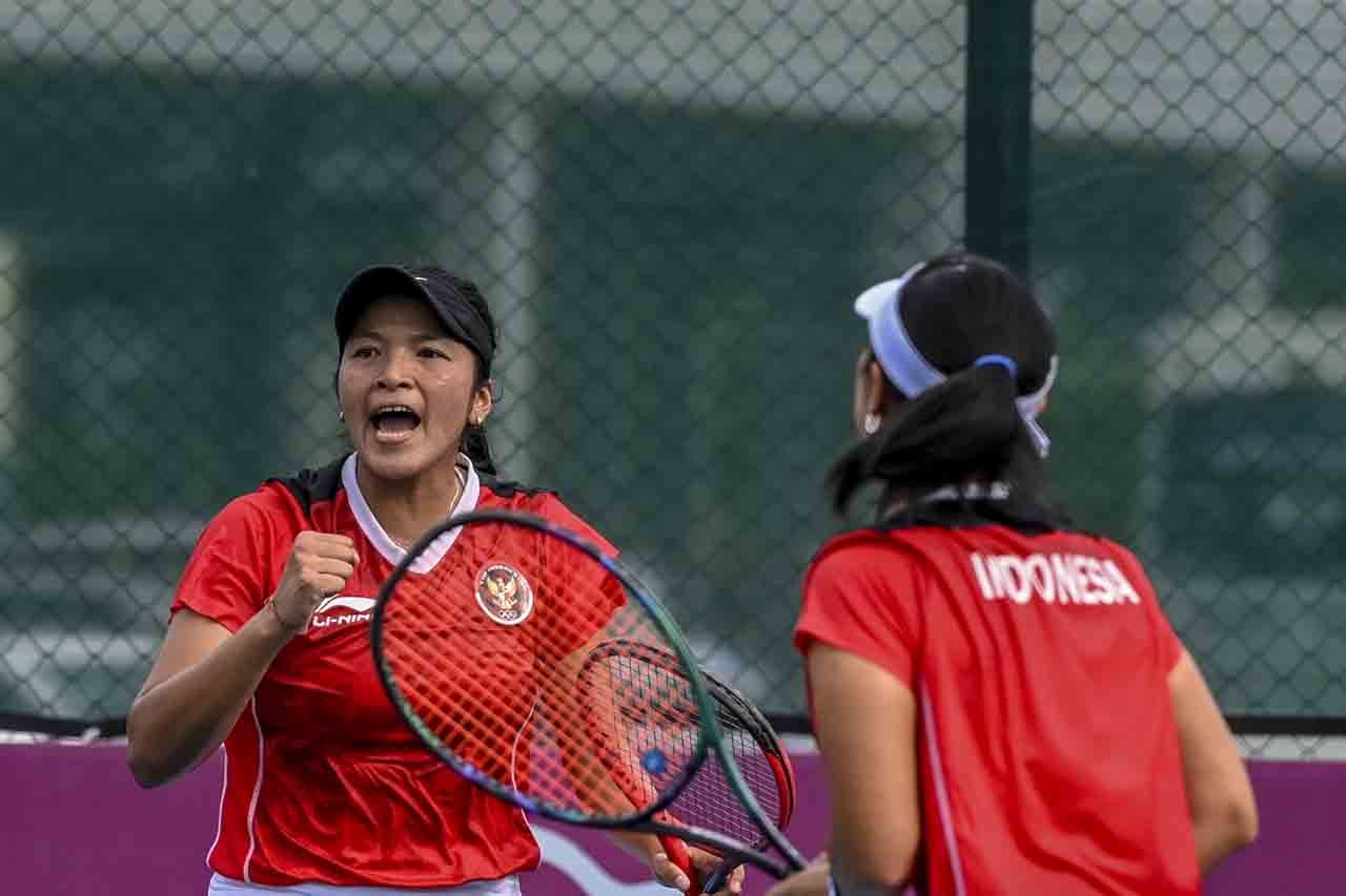 Foto Sea Games 2023 Tenis Beregu Putri Indonesia Raih Medali Emas 6958