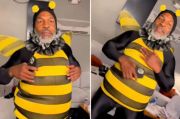 Ngakak Lihat Mike Tyson si Bengis Menari Pakai Kostum Bumblebee