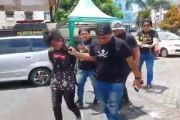 Garang saat Jambret Ponsel Siswi SD, Pria Manado Menangis Ditangkap Polisi