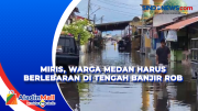Miris, Warga Medan Harus Berlebaran di Tengah Banjir Rob