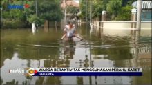 Banjir Rob Rendam Perumahan Mewah di Kawasan Pantai Mutiara, Jakarta Utara