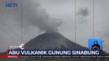 Abu Tebal Erupsi Gunung Sinabung Menutupi Jalan dan Lahan Pertanian