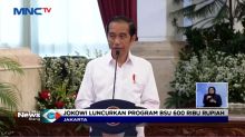 Presiden Joko Widodo meluncurkan program Bantuan Sosial Upah Bagi Pekerja