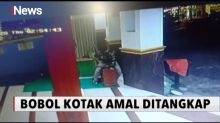Aksi Pria Bobol Kotak Amal Masjid di Surabaya Terekam CCTV
