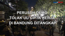 Perusuh Demo Tolak UU Cipta Kerja di Bandung Ditangkap