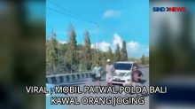 Viral, Mobil Patwal Polda Bali Kawal Orang Joging