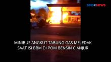 Minibus Angkut Tabung Gas Meledak Saat Isi BBM di SPBU