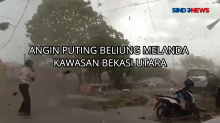 Angin Puting Beliung Menerjang Kawasan Kaliabang, Bekasi Utara