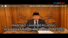 Prabowo: Lahan Berkurang, Apa Rakyat Mau Dikasih Makan Beton?