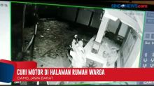 Aksi Pencurian Motor di Halaman Rumah Terekam CCTV