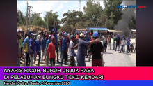 Unjuk Rasa Buruh di Pelabuhan Bungkutoko Nyaris Ricuh