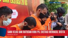 Polisi Sita 81Kg Sabu dan Ratusan Ribu Ekstasi di Aceh