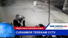 Aksi Pencurian Sepeda Motor di Tebing Tinggi Terekam CCTV