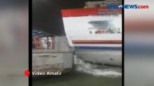 Detik-Detik Kapal Ferry Tabrak Dermaga Pelabuhan Merak