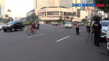 Polisi Lakukan Olah TKP Tabrak Lari Pesepeda di Bundaran HI