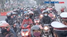 Pemudik Motor di Cirebon Diputar Balik Petugas