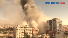 Rudal Israel Menghancurkan Gedung Penampung Media Internasional