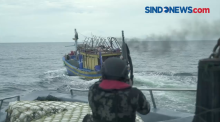 Aksi Kejar-Kejaran Warnai Aksi Penangkapan 6 Kapal Berbendera Vietnam