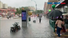 Banjir Rendam Jalan dan Stasiun MRT Kota New York