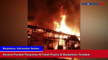Asrama Pondok Pesantren Al Falah Putera di Banjarbaru Kalimantan Selatan Terbakar