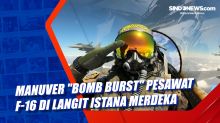 Manuver Bomb Burst Pesawat F-16 di Langit Istana Merdeka