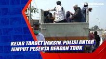 Kejar Target Vaksin, Polisi Antar Jemput Peserta dengan Truk di Bandung Barat