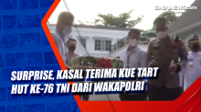 Surprise, Kasal Terima Kue Tart HUT ke-76 TNI dari Wakapolri