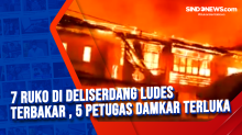 7 Ruko di Deliserdang Ludes Terbakar , 5 Petugas Damkar Terluka