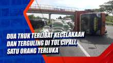 Dua Truk Terlibat Kecelakaan dan Terguling di Tol Cipali, Satu Orang Terluka
