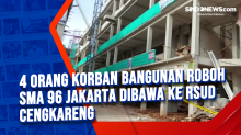 4 Orang Korban Bangunan Roboh SMA 96 Jakarta Dibawa ke RSUD Cengkareng