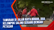 Tawuran di Jalan Raya Bogor, Dua Kelompok Saling Serang dengan Petasan