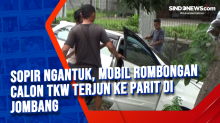 Sopir Ngantuk, Mobil Rombongan Calon TKW Terjun ke Parit di Jombang