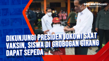 Dikunjungi Presiden Jokowi saat Vaksin, Siswa di Grobogan Girang Dapat Sepeda