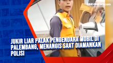 Jukir Liar Palak Pengendara Mobil di Palembang, Menangis saat Diamankan Polisi