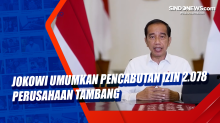Jokowi Umumkan Pencabutan Izin 2.078 Perusahaan Tambang