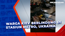 Warga Kiev Berlindung di Stasiun Metro, Ukraina