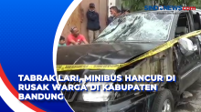 Tabrak Lari, Minibus Hancur di Rusak Warga di Kabupaten Bandung