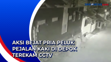 Aksi Bejat Pria Peluk Pejalan Kaki di Depok Terekam CCTV