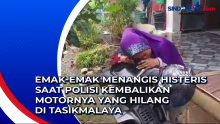 Emak-emak Menangis Histeris saat Polisi Kembalikan Motornya yang Hilang di Tasikmalaya