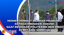Momen Hormat Menhan Prabowo kepada Presiden Jokowi saat Resmikan Politeknik Ben Mboi di NTT Jadi Sorotan