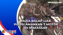 Razia Balap Liar, Polisi Amankan 7 Motor di Makassar