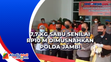 7,7 Kg Sabu Senilai Rp10 M Dimusnahkan Polda Jambi
