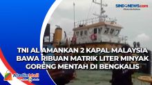 TNI AL Amankan 2 Kapal Malaysia Bawa Ribuan Matrik Liter Minyak Goreng Mentah di Bengkalis