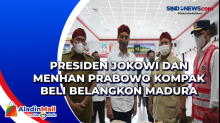 Presiden Jokowi dan Menhan Prabowo Kompak Beli Belangkon Madura
