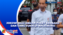 Jokowi Bagi Ribuan Paket Sembako dan Uang Tunai di Malioboro