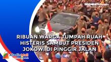 Ribuan Warga Tumpah Ruah Histeris Sambut Presiden Jokowi di Pinggir Jalan Ende