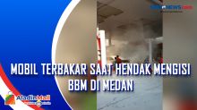 Mobil Terbakar saat Hendak Mengisi BBM di Medan