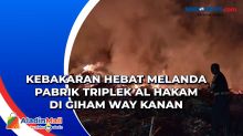 Kebakaran Hebat Melanda Pabrik Triplek Al Hakam di Giham Way Kanan
